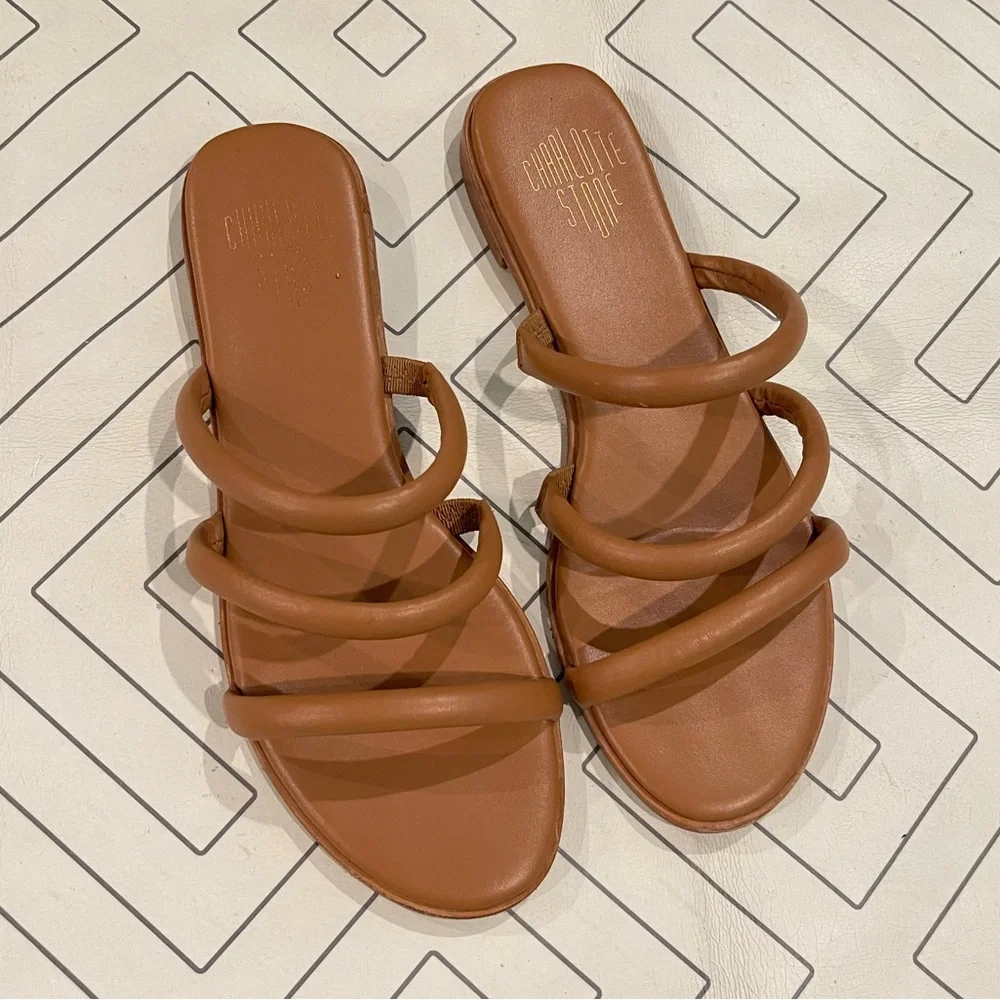 Charlotte Stone Leather Sandals - Picture 2 of 13